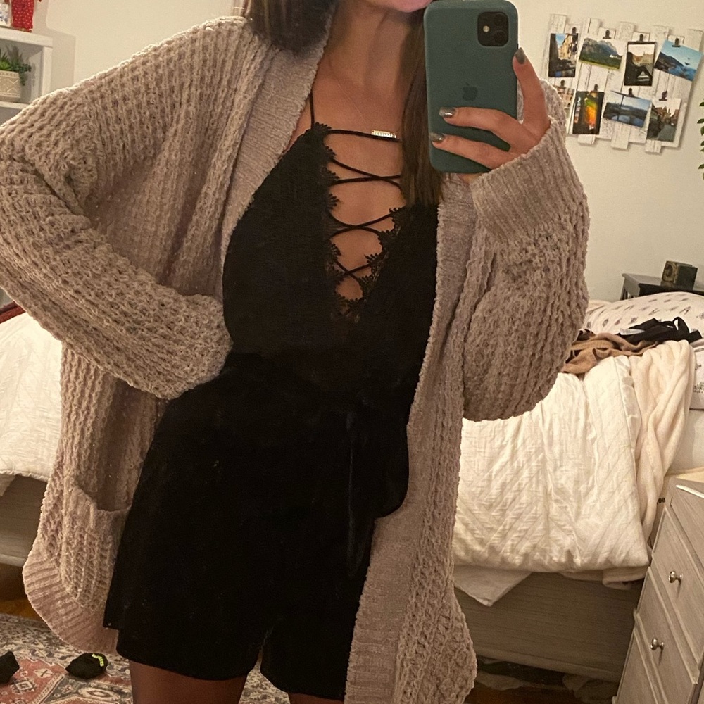 Cute Black Laced Up Tank